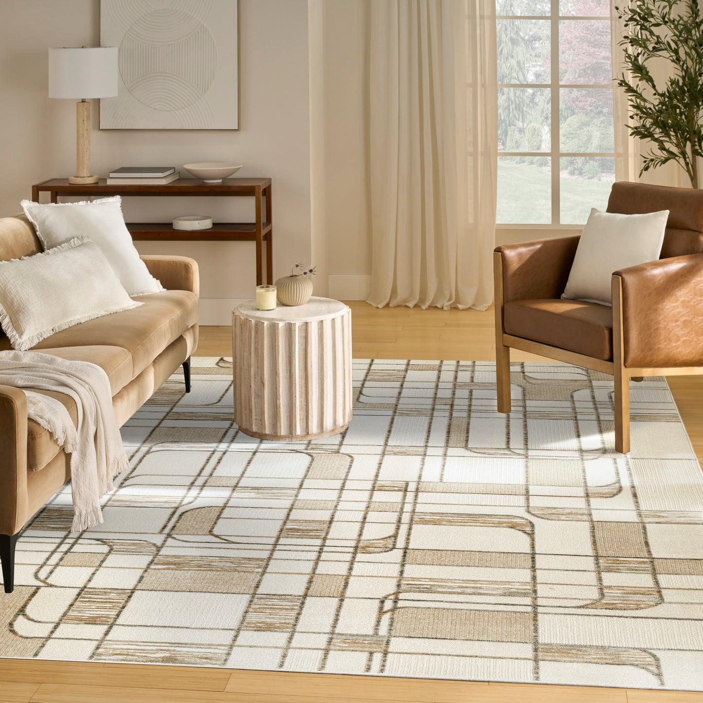 Nourison Home Nordic  Ivory Multicolor  Contemporary