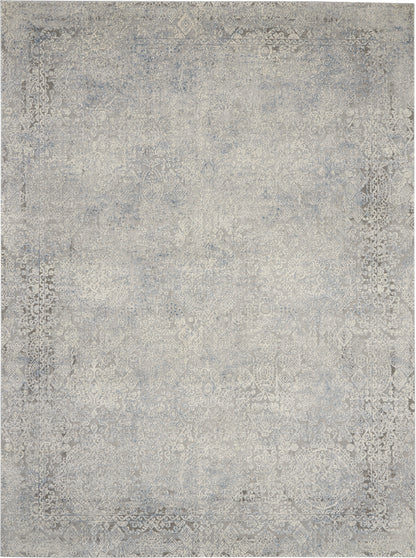 Nourison Home Rustic Textures RUS09 Ivory Light Blue Contemporary Power-loomed Rugs