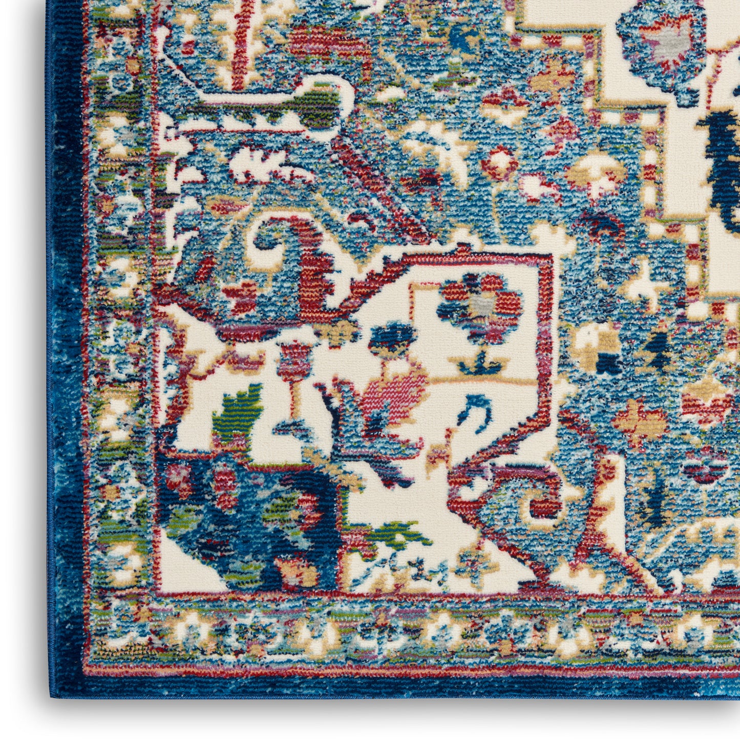 Nourison Home Ankara Global  Ivory Navy  Transitional
