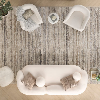 Nourison Home Glitz  Cream Grey  Contemporary