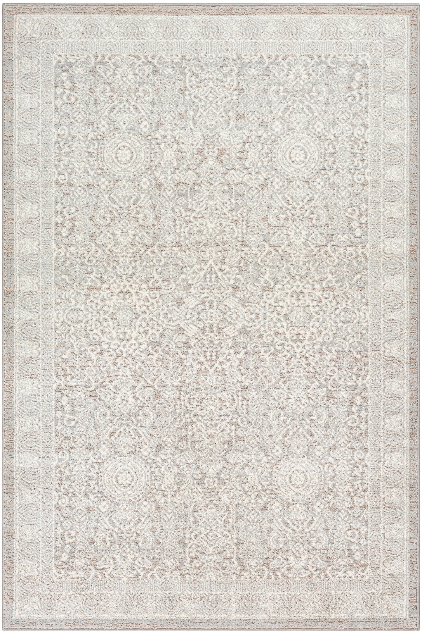 Nourison Home Eco Cycle ECY01 Silver Ivory Traditional Loom-woven Rug