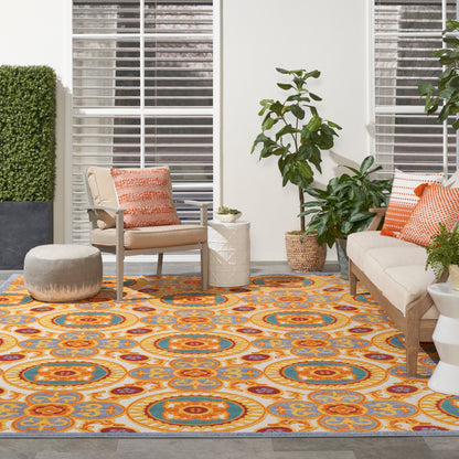 Nourison Home Aloha  Multicolor  Contemporary