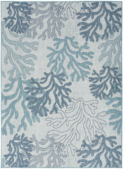 Nourison Home Garden Oasis GOA05 Blue Contemporary Power-loomed Rug