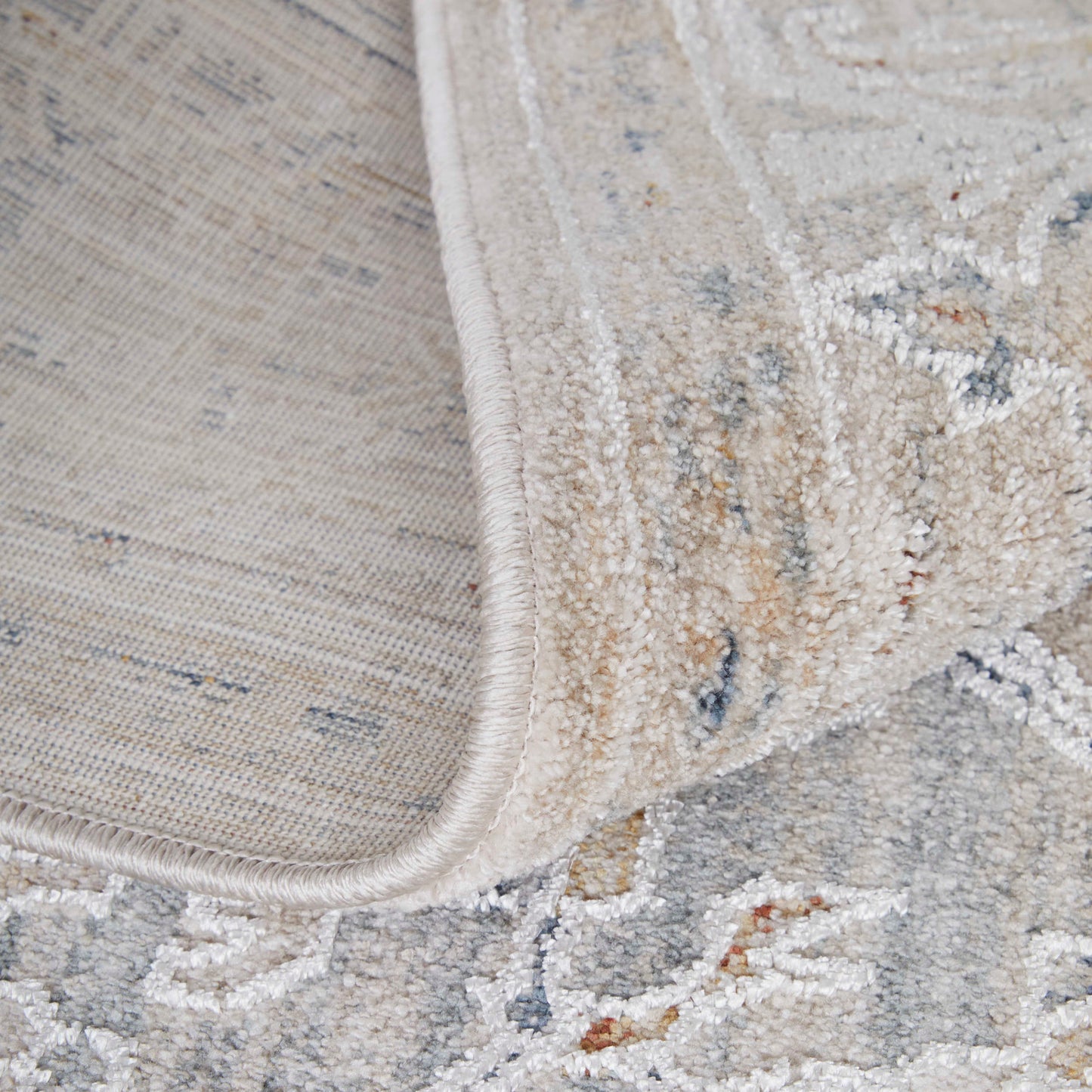 Feizy Pasha 39M5F Beige Blue Transitional/Bohemian & Eclect Machinemade Rug - Rugs - Feizy - Atlanta Designer Rugs