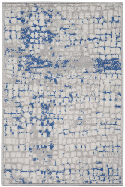 Nourison Home Whimsicle WHS07 Grey Blue Contemporary Power-loomed Rug