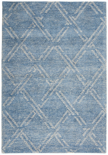 Nourison Home Venosa VSN01 Blue Ivory Contemporary Tufted Rug