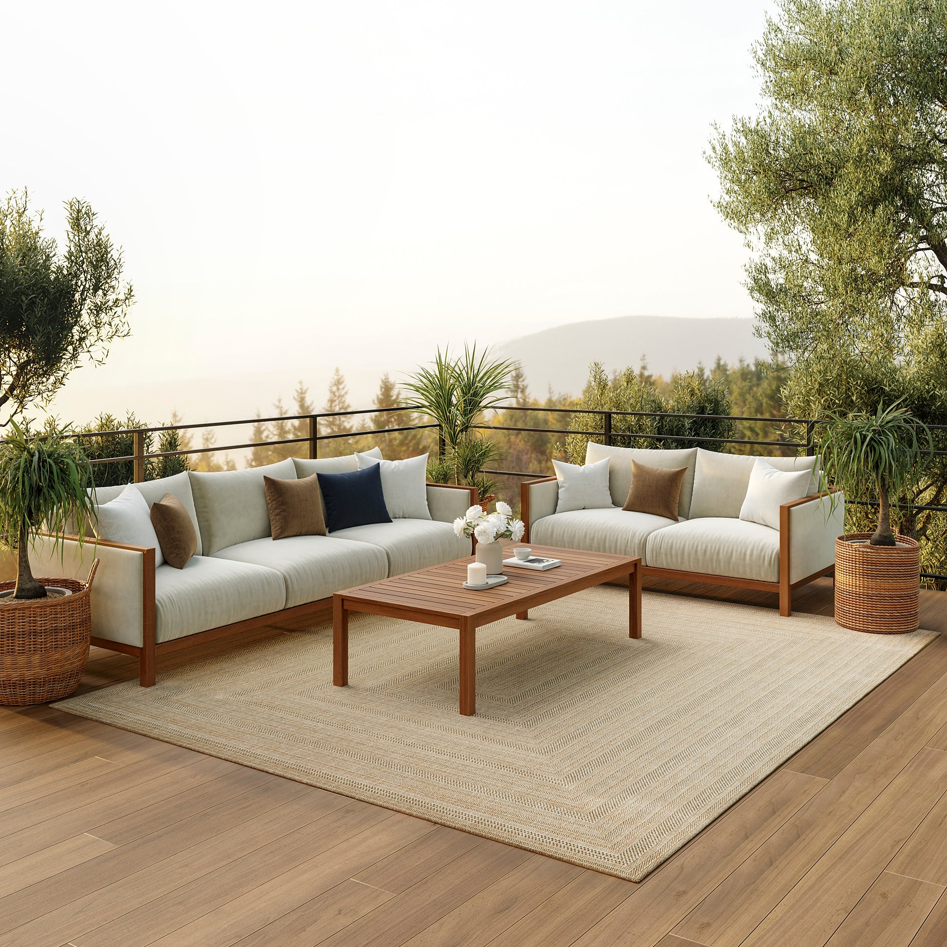 Nourison Home Tulum  Taupe Grey  Contemporary