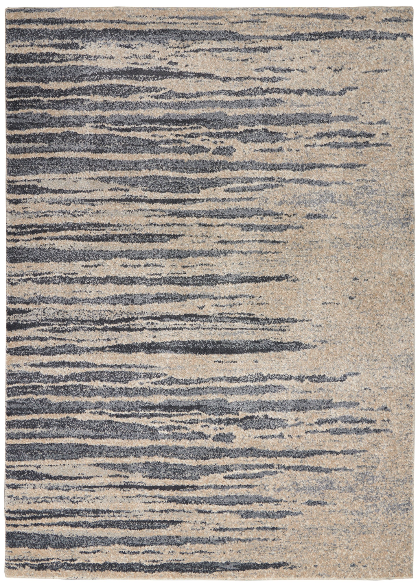 Nourison Home Moroccan Celebration KI387 Blue Beige Contemporary Power-loomed Rug