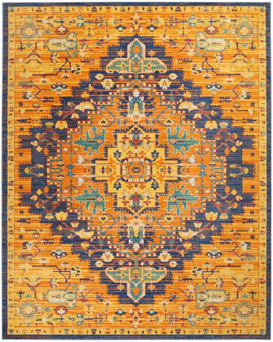 Nourison Home Allur  Orange Multicolor  Transitional