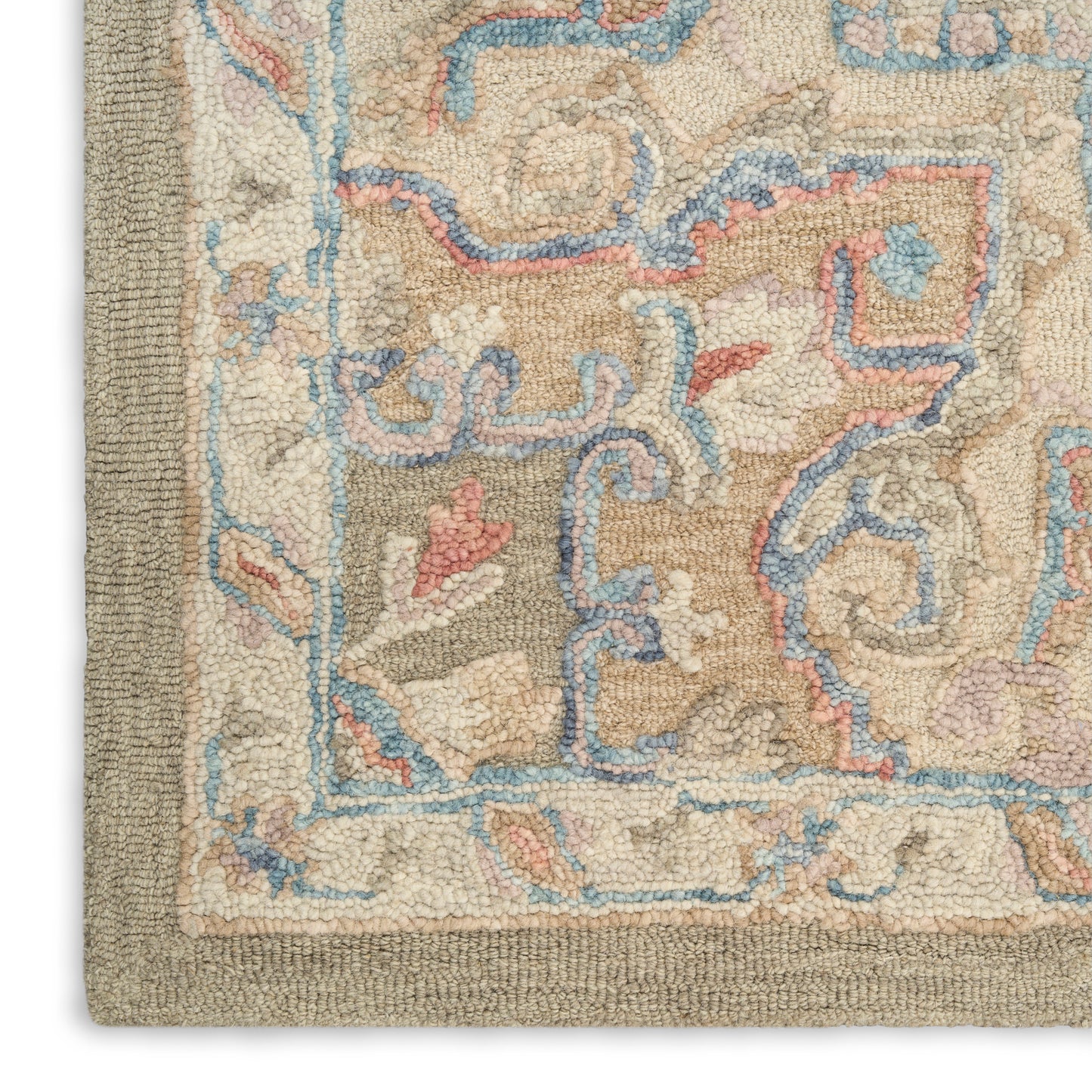 Nourison Home Maison  Green Ivory  Traditional