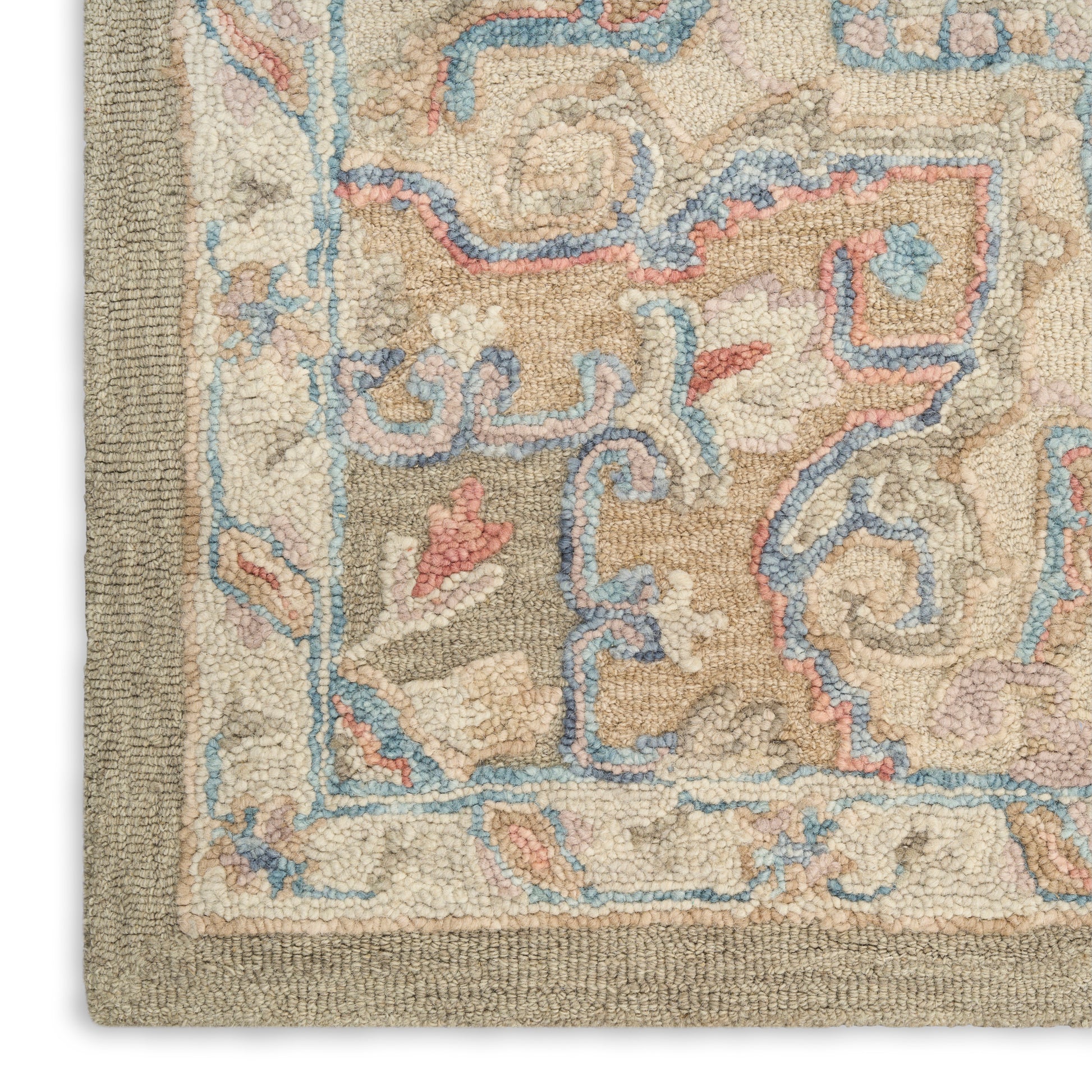 Nourison Home Maison  Green Ivory  Traditional