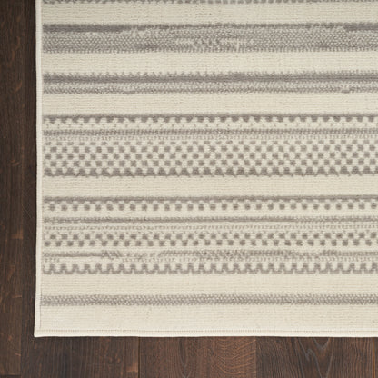 Nourison Home Grafix  Ivory Grey  Contemporary