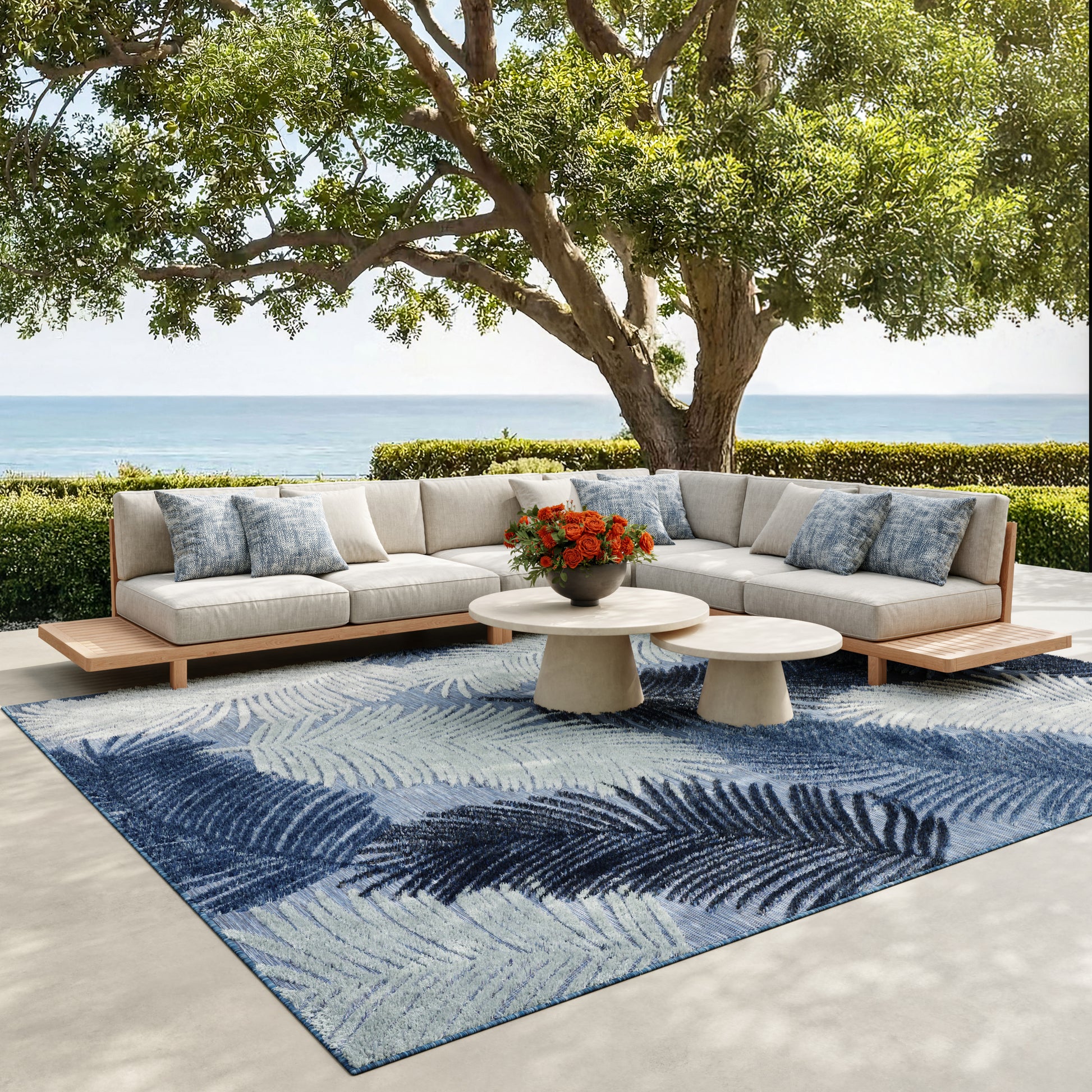 Nourison Home Suncoast  Denim  Contemporary
