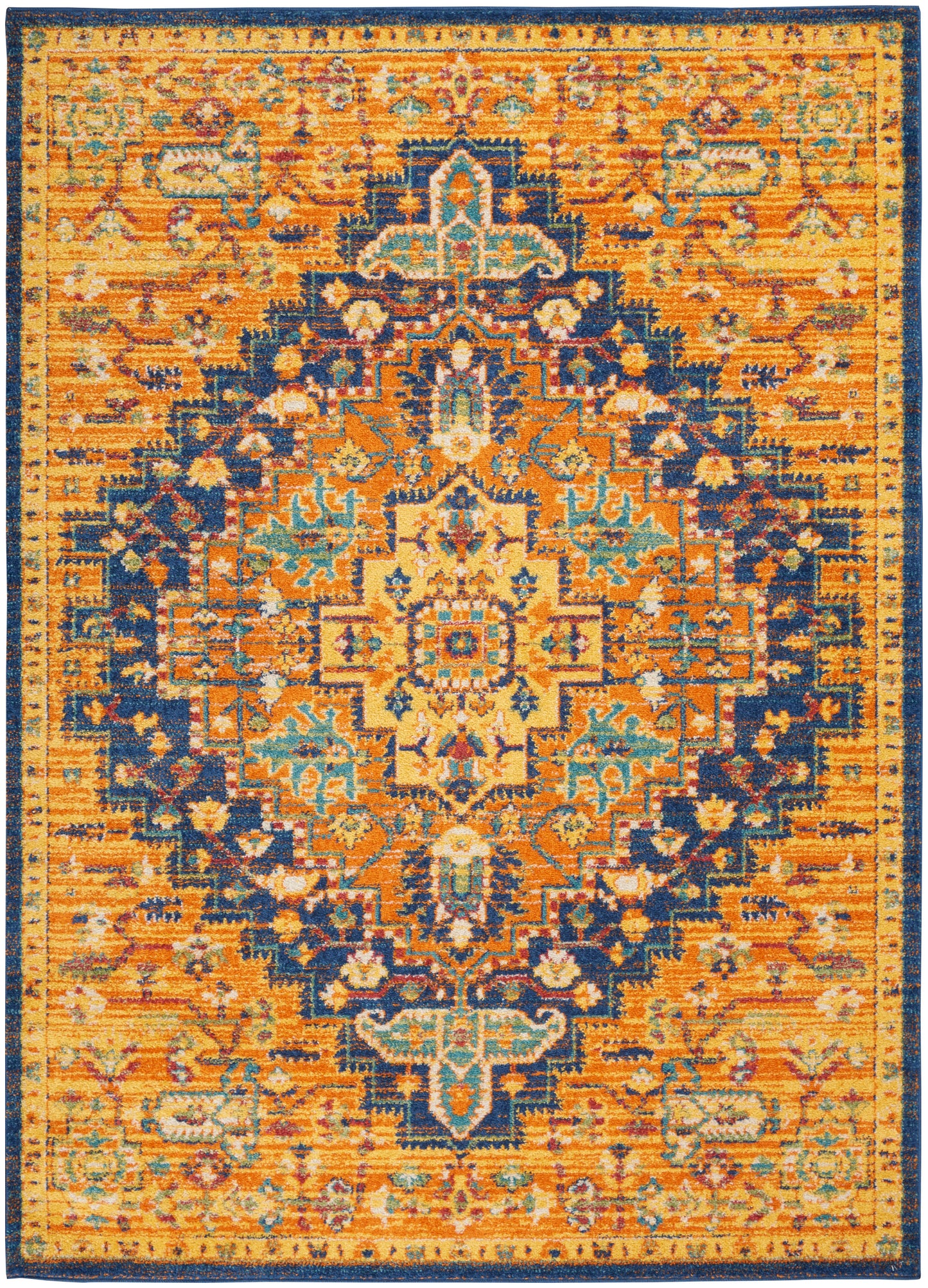 Nourison Home Allur ALR04 Orange Multicolor Transitional Power-loomed Rug