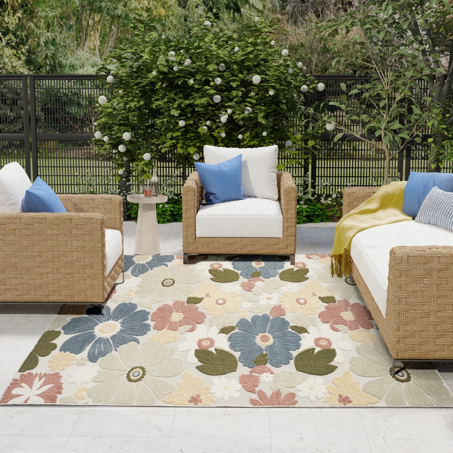 Nourison Home Aloha  Multicolor  Contemporary