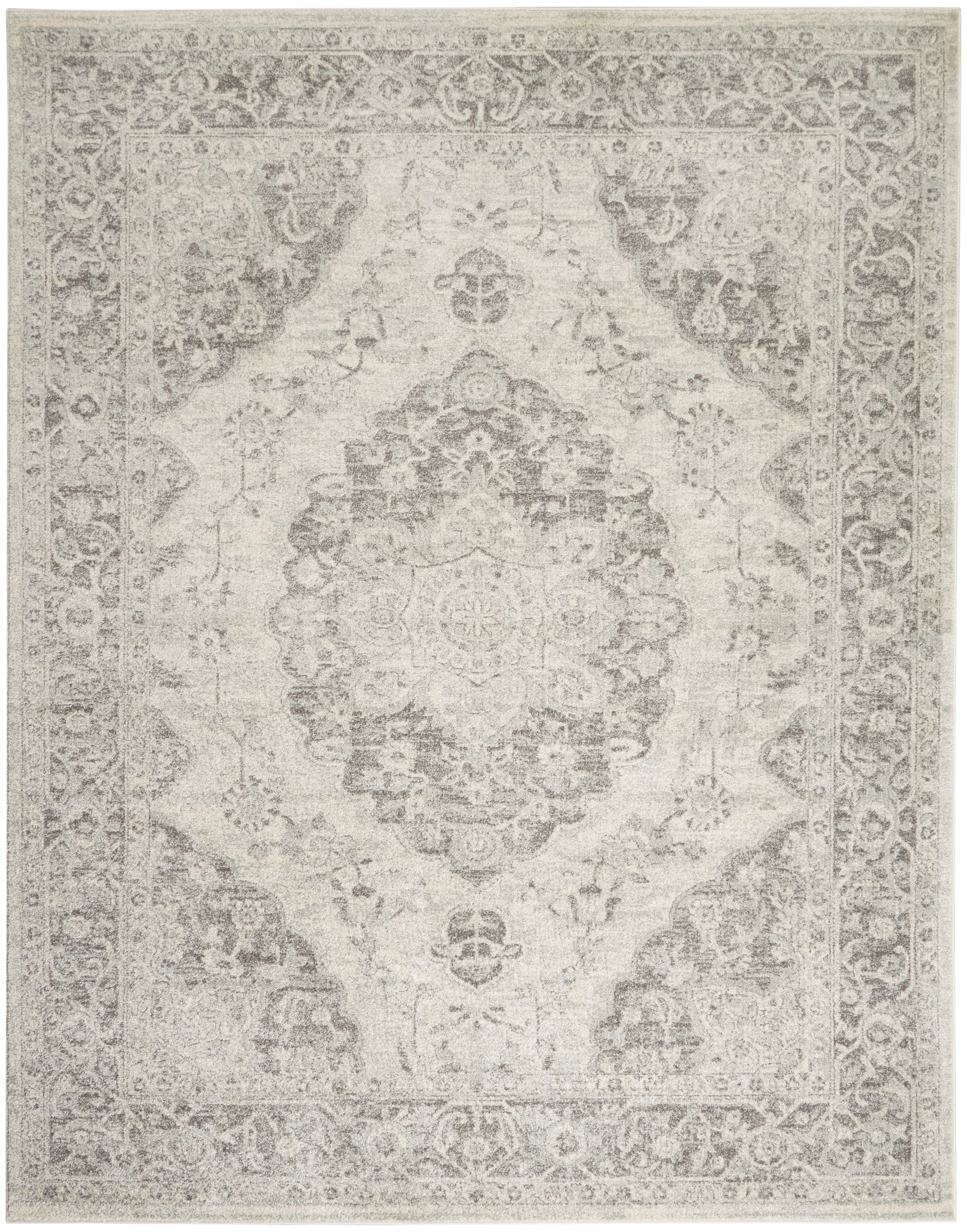 Nourison Home Tranquil  Ivory Grey  Traditional
