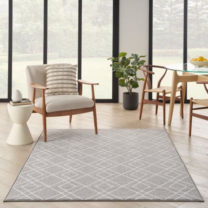 Nourison Home Modern Lines  Silver  Contemporary