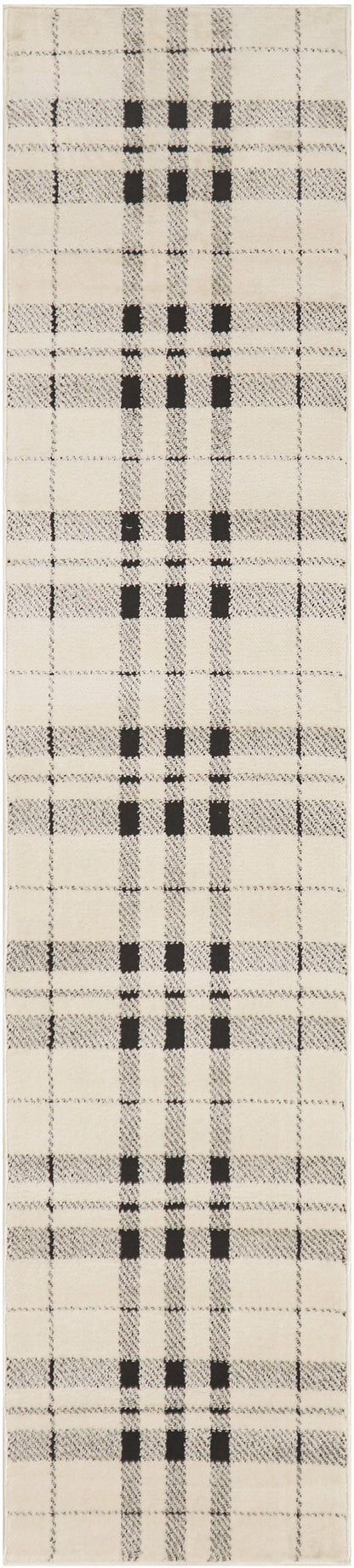 Nourison Home Modern Comfort MNC04 Ivory Black Contemporary Power-loomed Rug