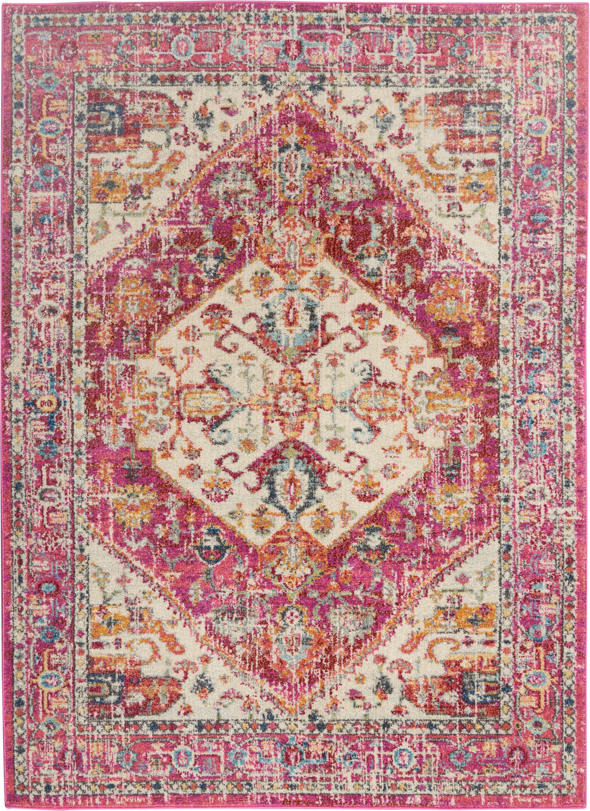 Nourison Home Passion  Ivory Pink  Traditional