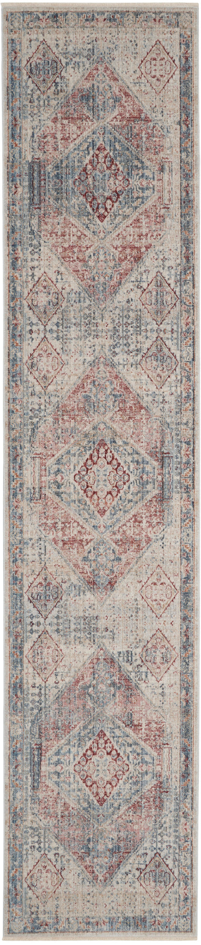 Nourison Home Homestead HMS03 Blue Grey Traditional Power-loomed Rug