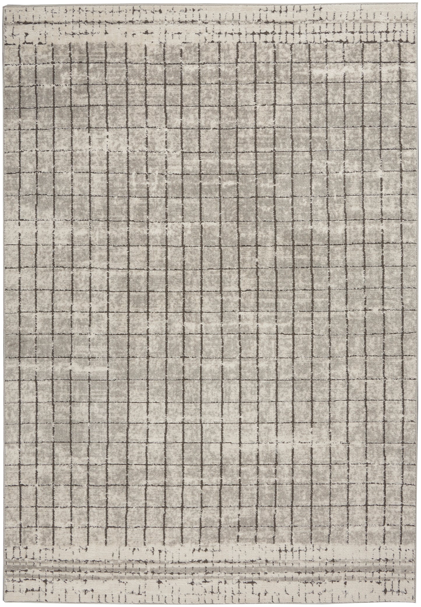 Nourison Home Quarry QUA13 Ivory Grey Contemporary Power-loomed Rugs