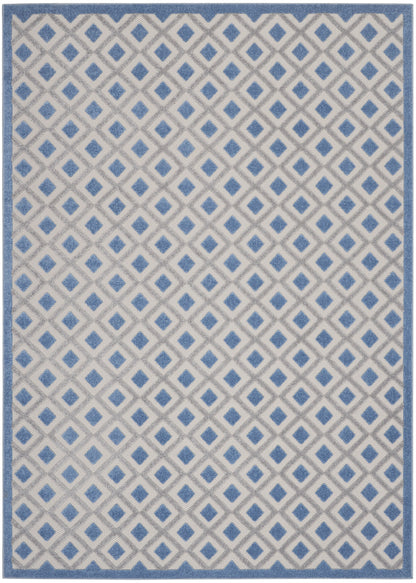 Nourison Home Aloha ALH26 Blue Grey Contemporary Power-loomed Rugs