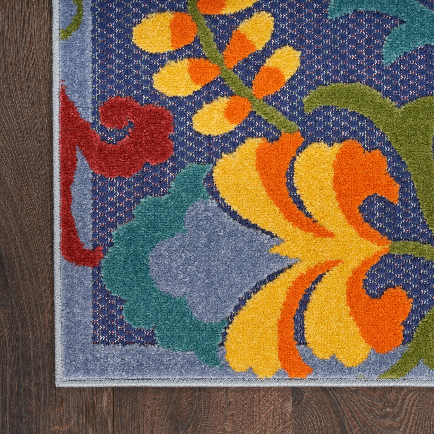 Nourison Home Aloha  Navy Multicolor  Contemporary
