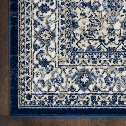 Nourison Home Cyrus  Ivory Navy  Traditional