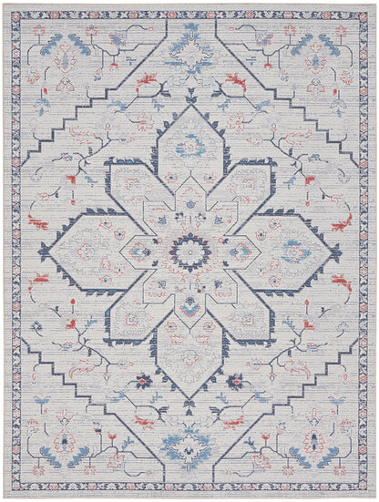 Nourison Home New Concept Washables  Ivory Blue  Contemporary