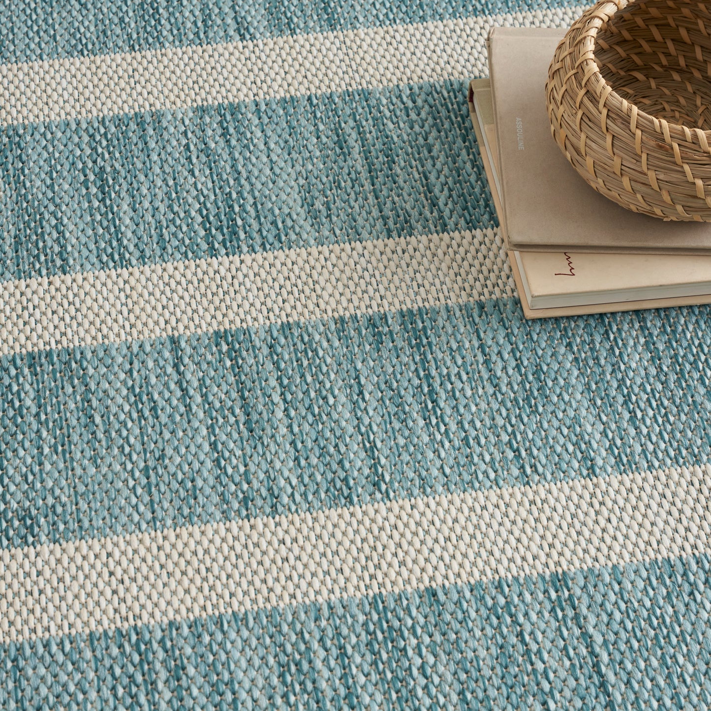 Nourison Home Positano  Aqua Ivory  Contemporary