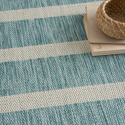 Nourison Home Positano  Aqua Ivory  Contemporary