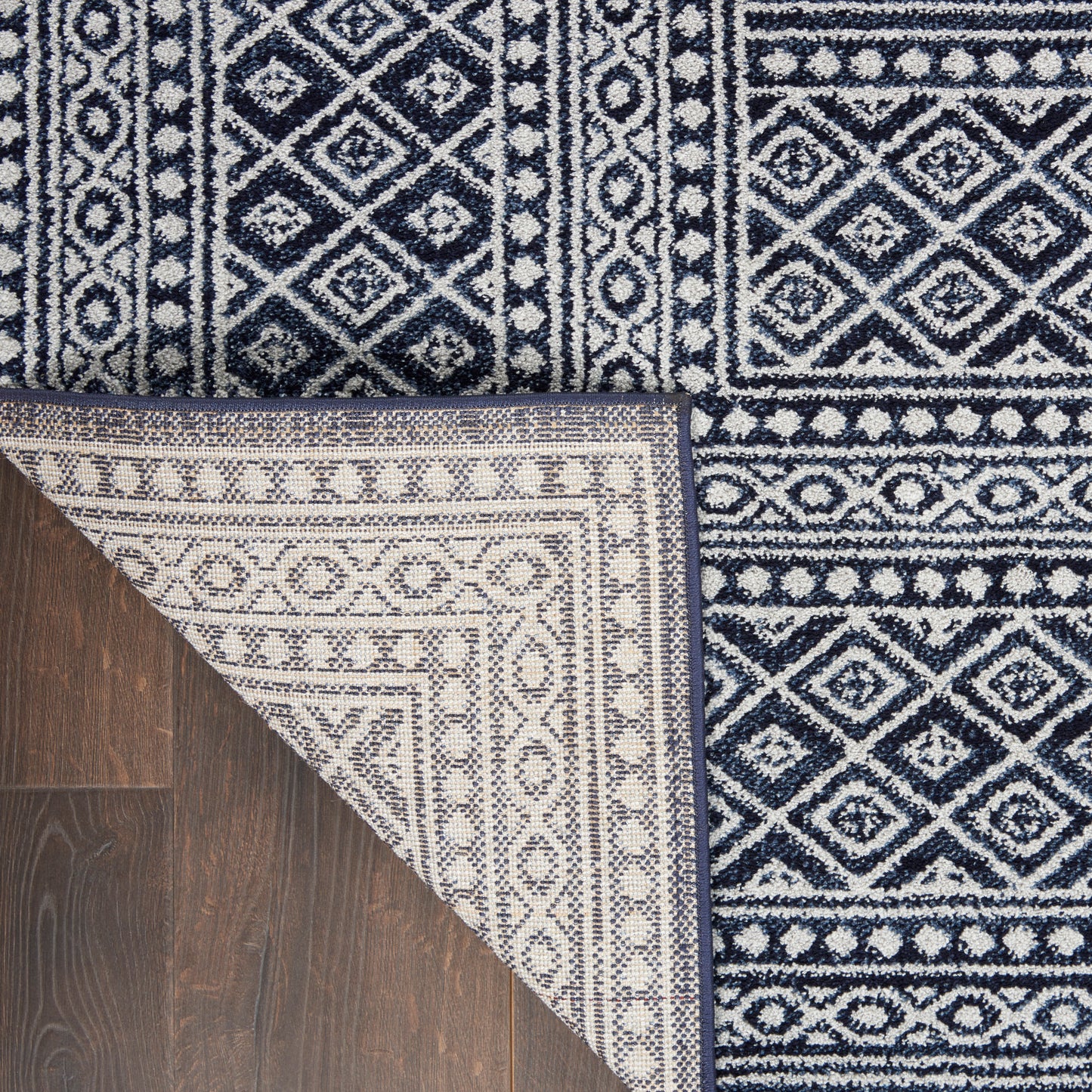 Nourison Home Palermo  Navy Grey  Contemporary