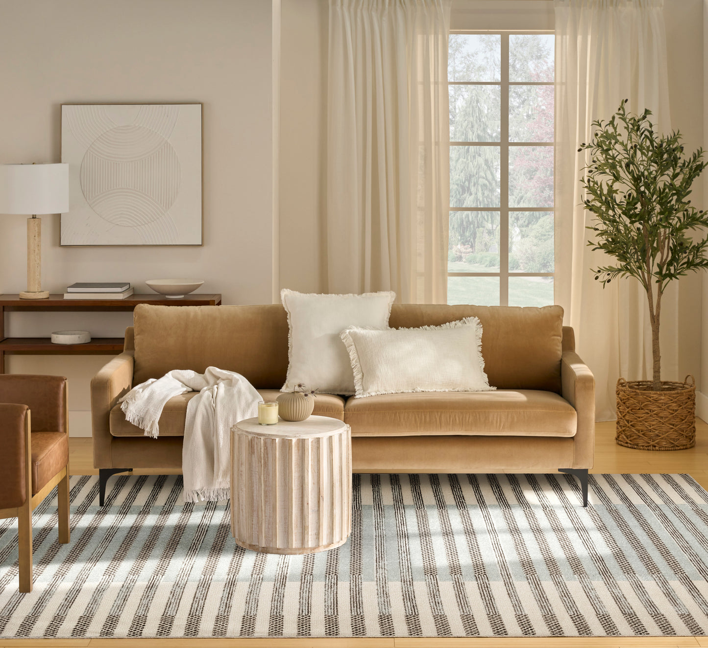 Nourison Home Nordic  Ivory Blue  Contemporary