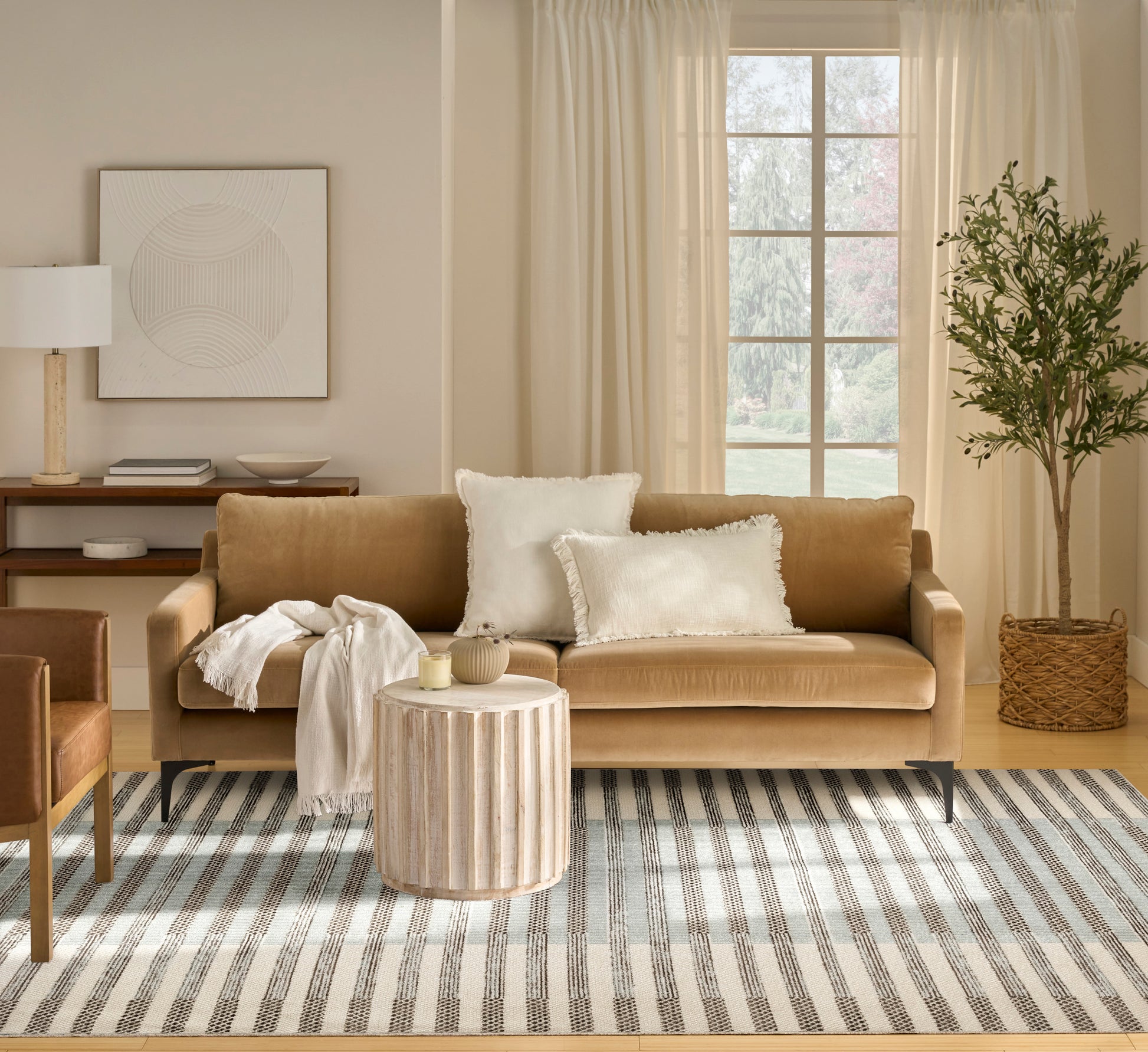 Nourison Home Nordic  Ivory Blue  Contemporary