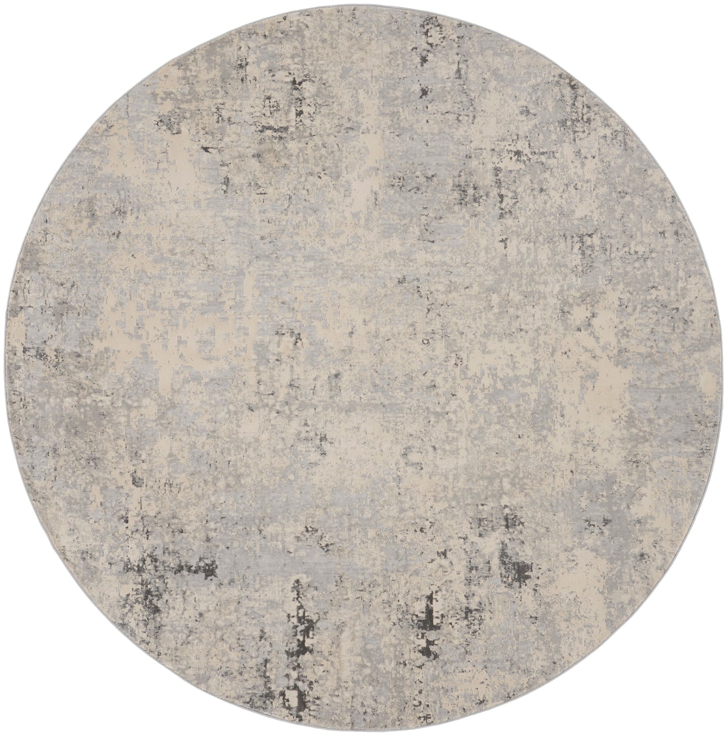 Nourison Home Rustic Textures RUS07 Grey Beige Contemporary Power-loomed Rugs