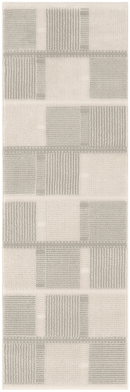 Nourison Home Nordic NRC09 Ivory Grey Contemporary Power-loomed Rug