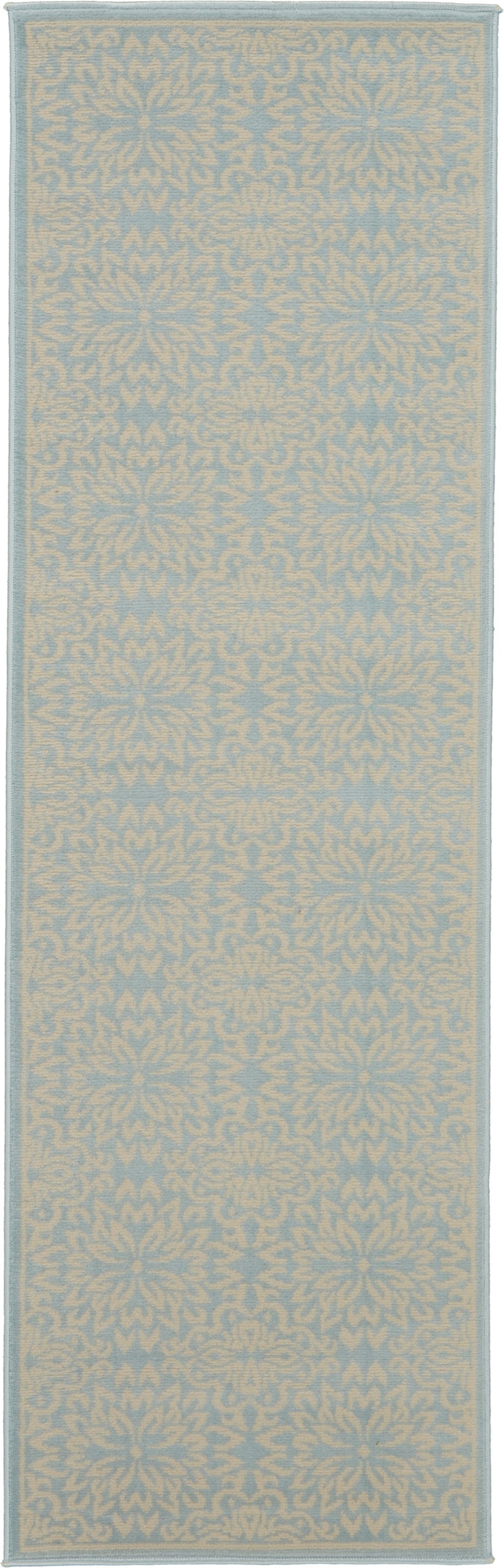 Nourison Home Jubilant JUB06 Ivory Light Blue Transitional Power-loomed Rug