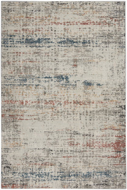 Nourison Home Rustic Textures RUS14 Light Grey Multi Contemporary Power-loomed Rugs