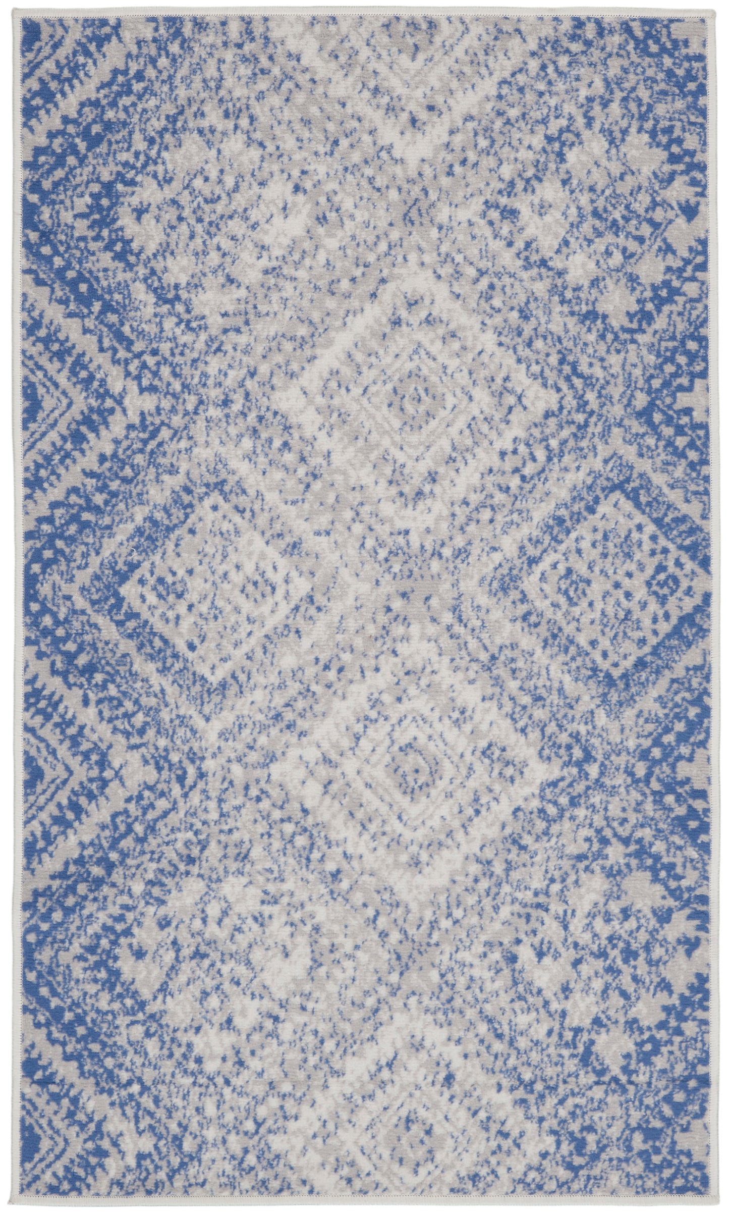 Nourison Home Whimsicle WHS17 Ivory Blue Contemporary Power-loomed Rug
