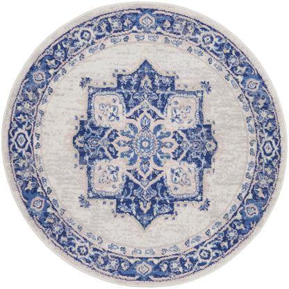 Nourison Home Whimsicle WHS03 Ivory Blue Transitional Power-loomed Rug