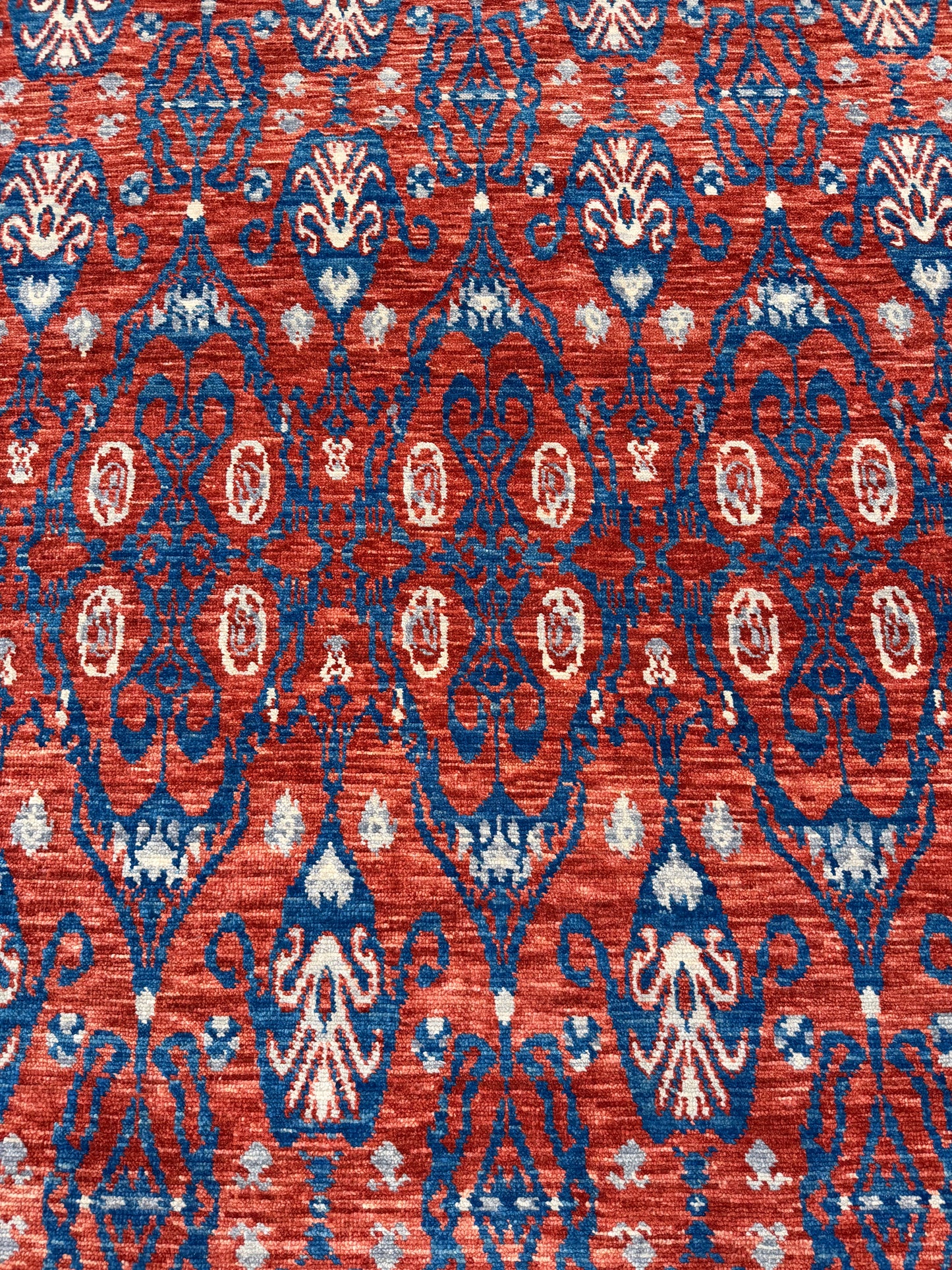 Artisan Samara Rust Blue Transitional Knotted Rug