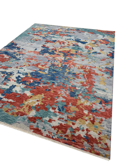 Artisan Samara Multi Rust Transitional Knotted Rug