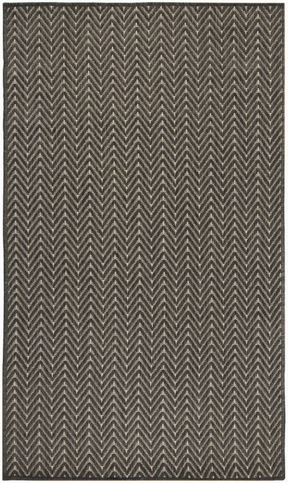 Nourison Home Horizon Indoor/Outdoor HOZ02 Charcoal Contemporary Power-loomed Rug