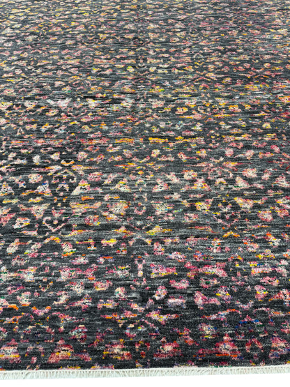 Artisan Samara Charcoal Rust Transitional Knotted Rug