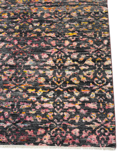 Artisan Samara Charcoal Rust Transitional Knotted Rug