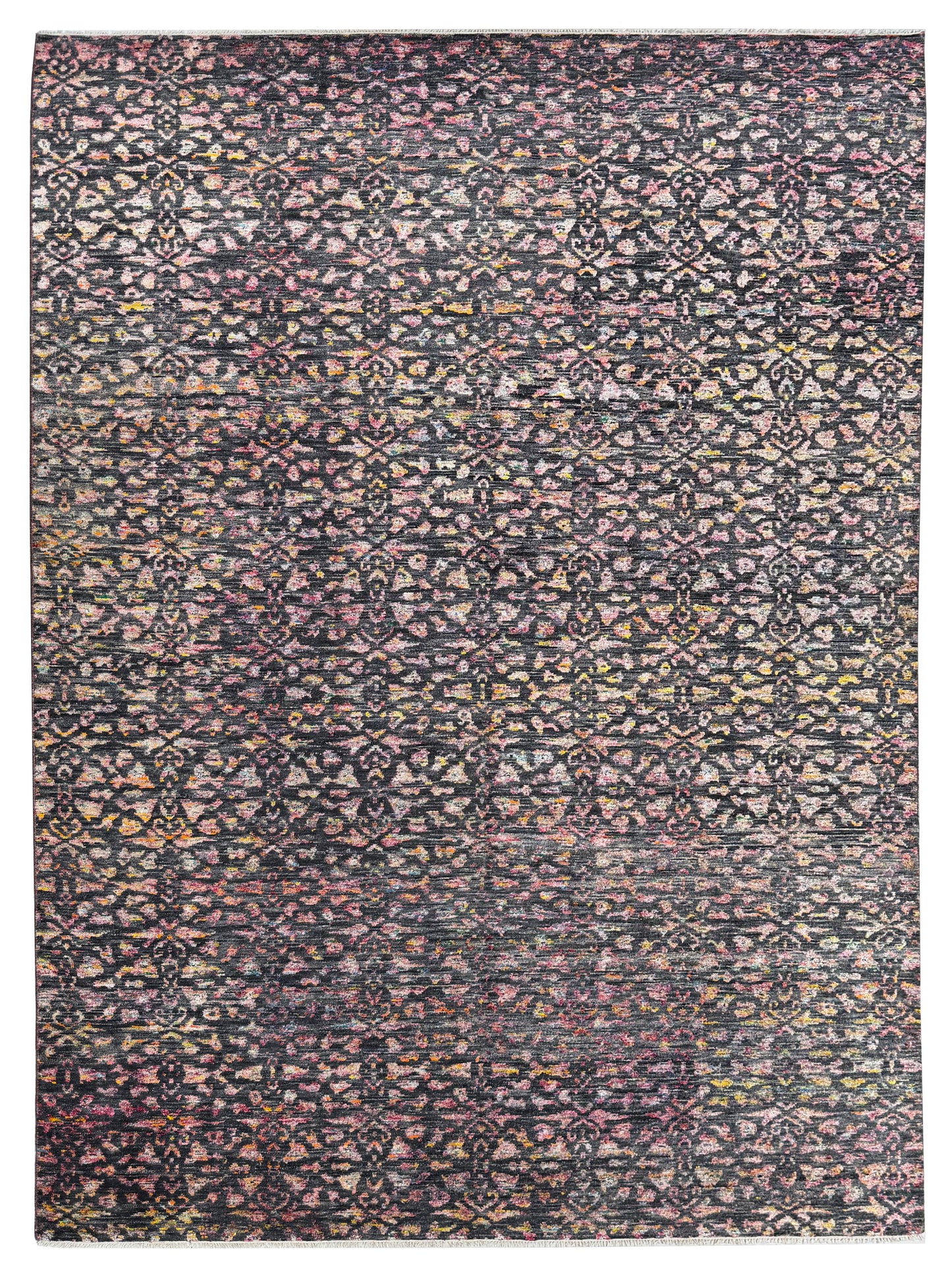 Artisan Samara Charcoal Rust Transitional Knotted Rug