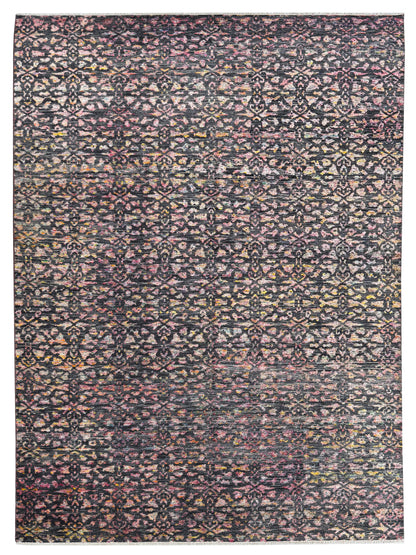 Artisan Samara Charcoal Rust Transitional Knotted Rug