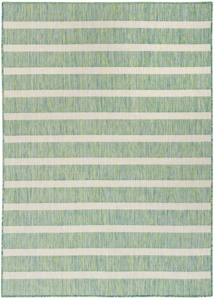 Nourison Home Positano POS03 Blue Green Ivory Contemporary Power-loomed Rug