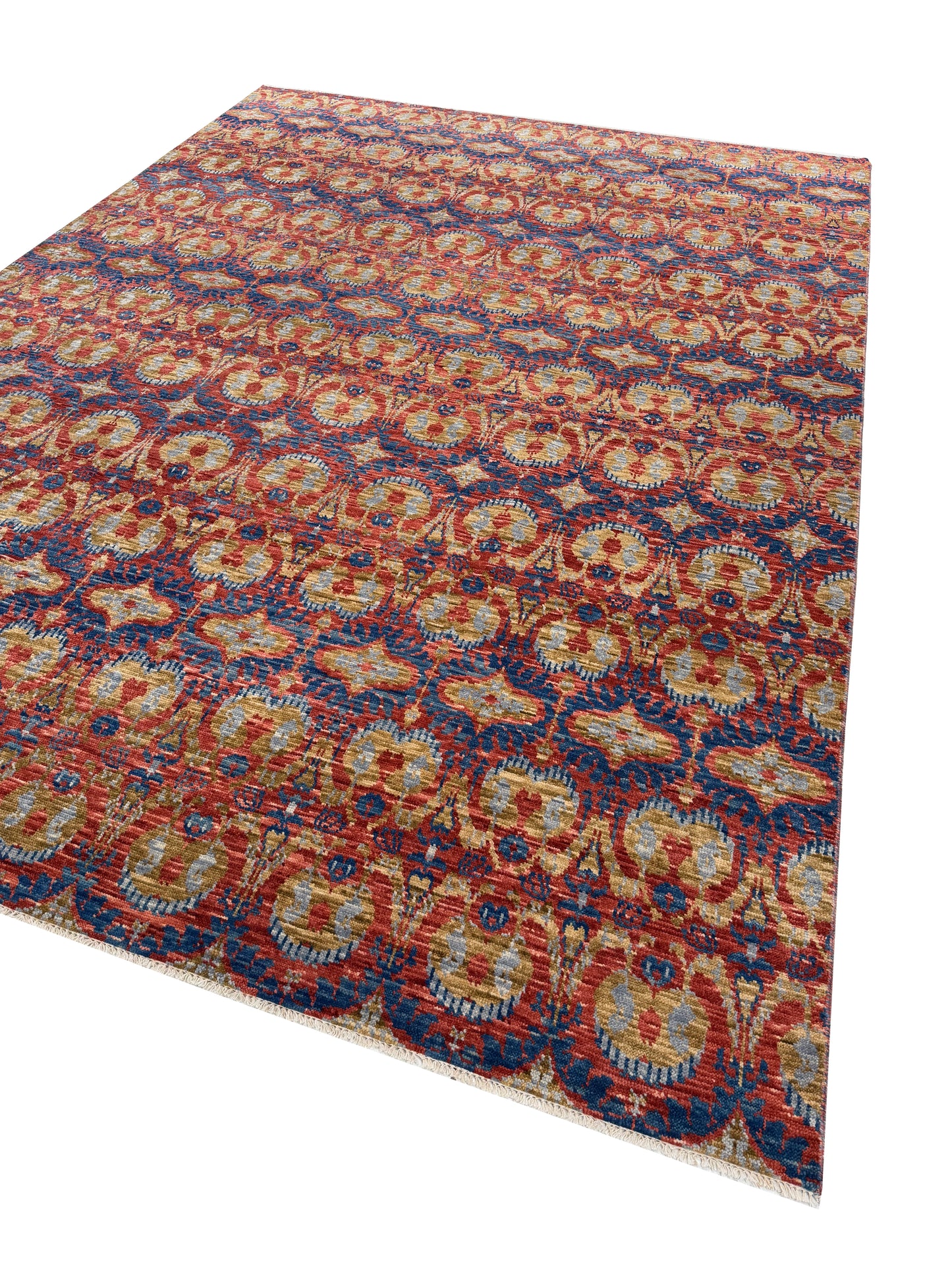 Artisan Samara Rust Ivory Transitional Knotted Rug