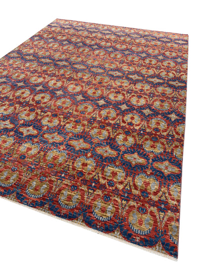 Artisan Samara Rust Ivory Transitional Knotted Rug